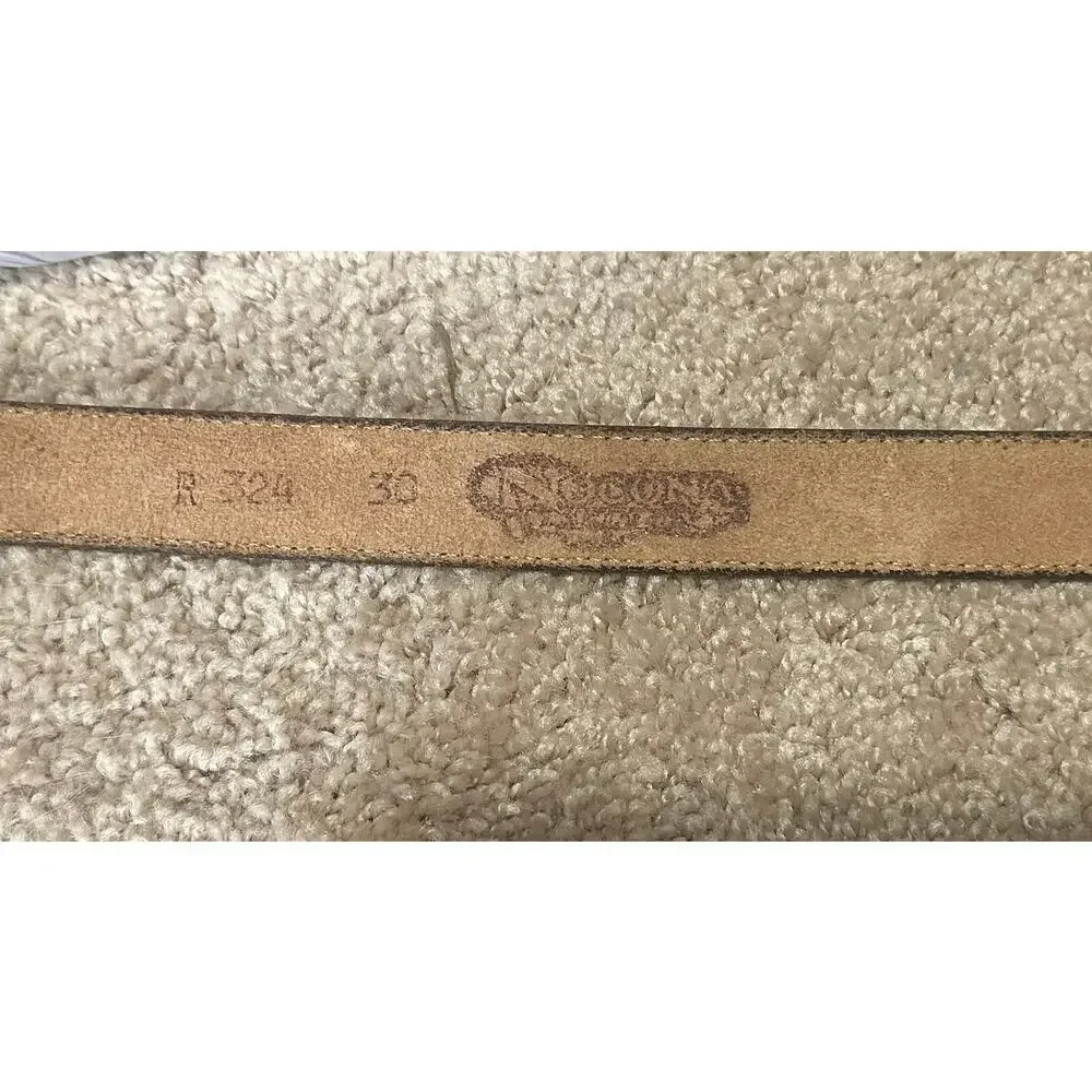 Nocona Belt Co. Western Blue Floral Leather Belt Size 30